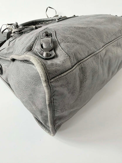 Balenciaga Gris Tarmac Motorcycle City Bag