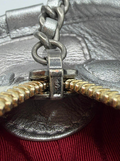Chanel Gabrielle Metallic Silver Hobo Bag