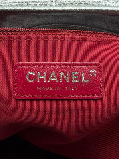 Chanel Gabrielle Metallic Silver Hobo Bag