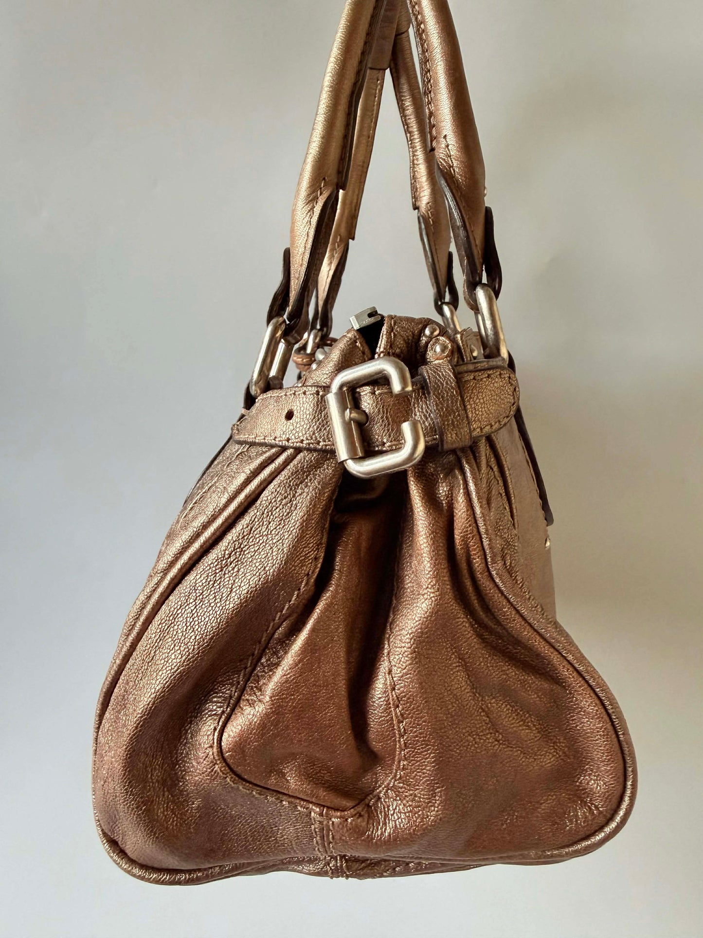 Chloe Metallic Bronze Panddington Satchel Bag