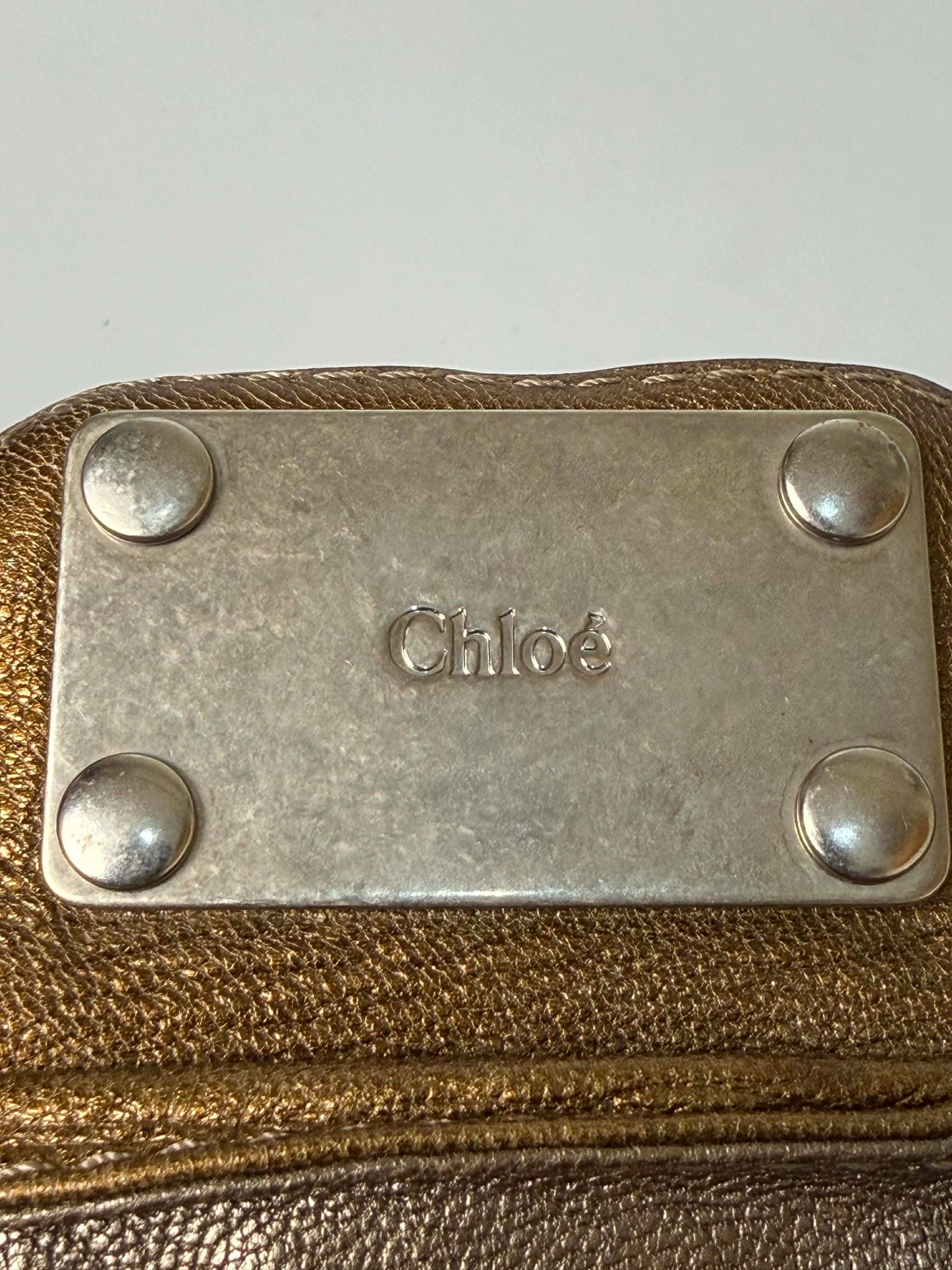 Chloe Metallic Bronze Panddington Satchel Bag