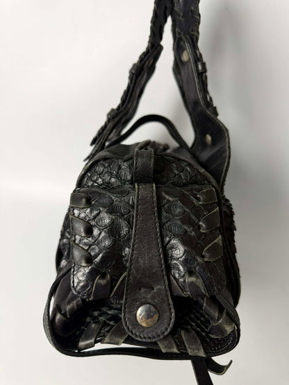 Chloe Black Python Silverado Satchel Bag
