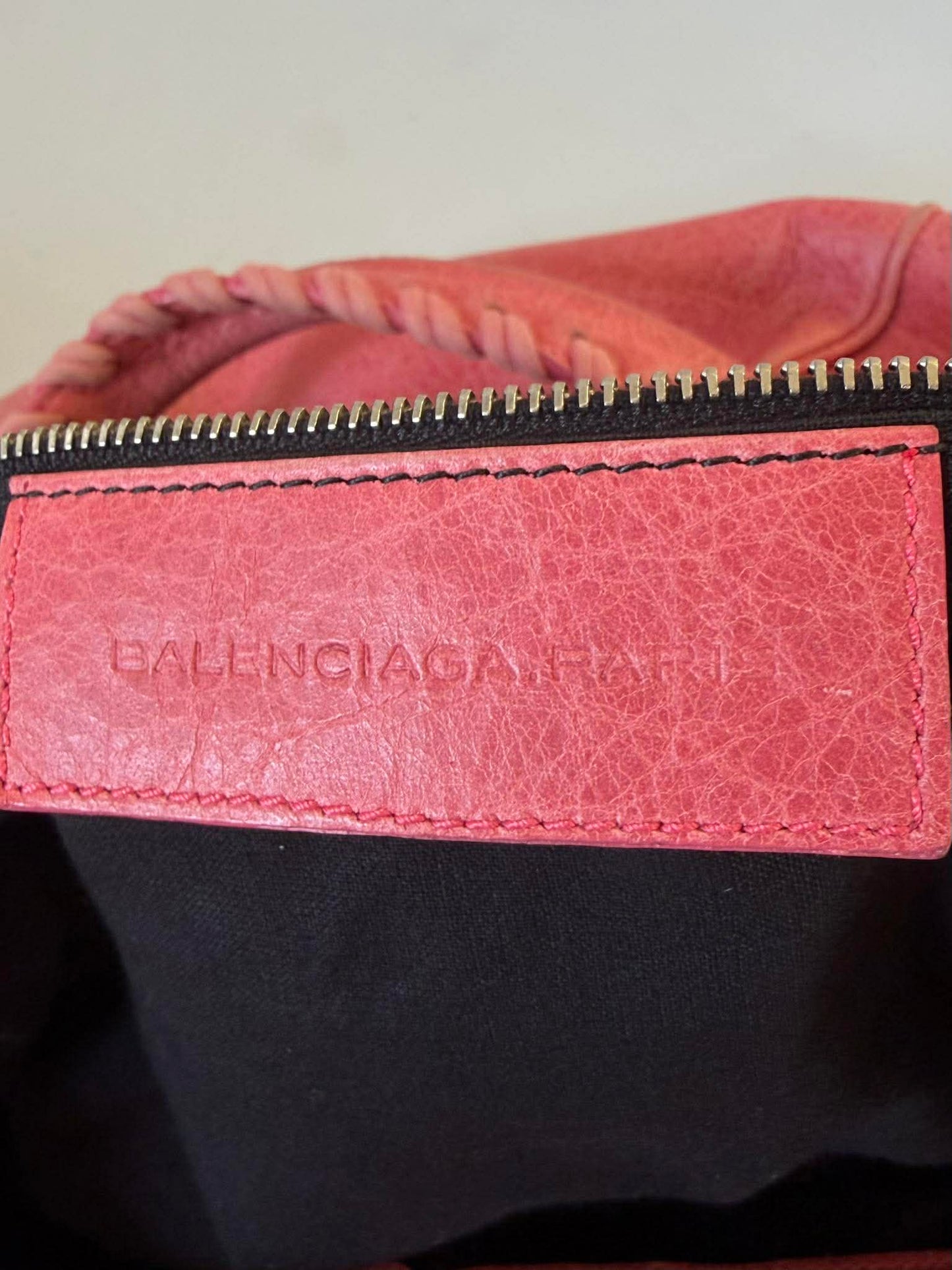 Balenciaga Framboise Giant 21 Silver Pompon Bag