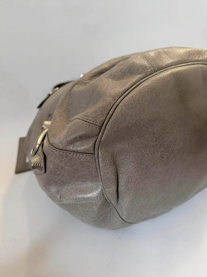 Balenciaga Gray Giant 21 Silver Pompon Bag
