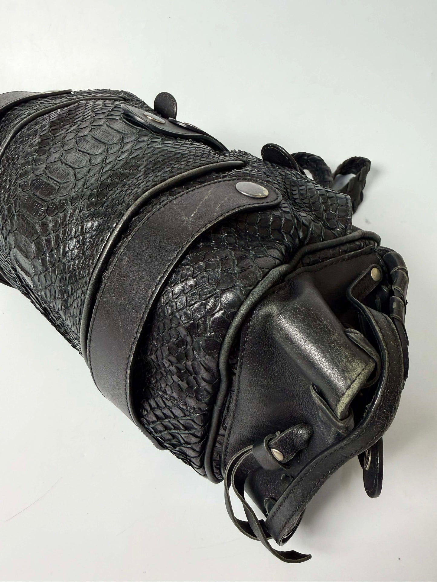 Chloe Black Python Silverado Satchel Bag
