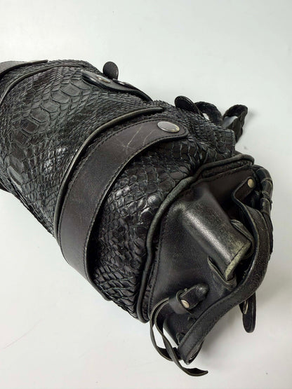Chloe Black Python Silverado Satchel Bag