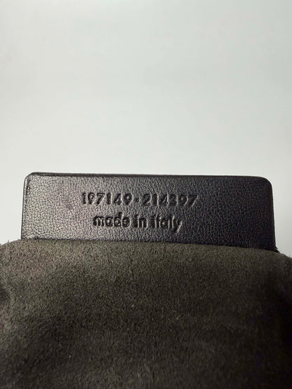 Yves Saint Laurent Grey Croc Embossed Suede Large Muse Bag