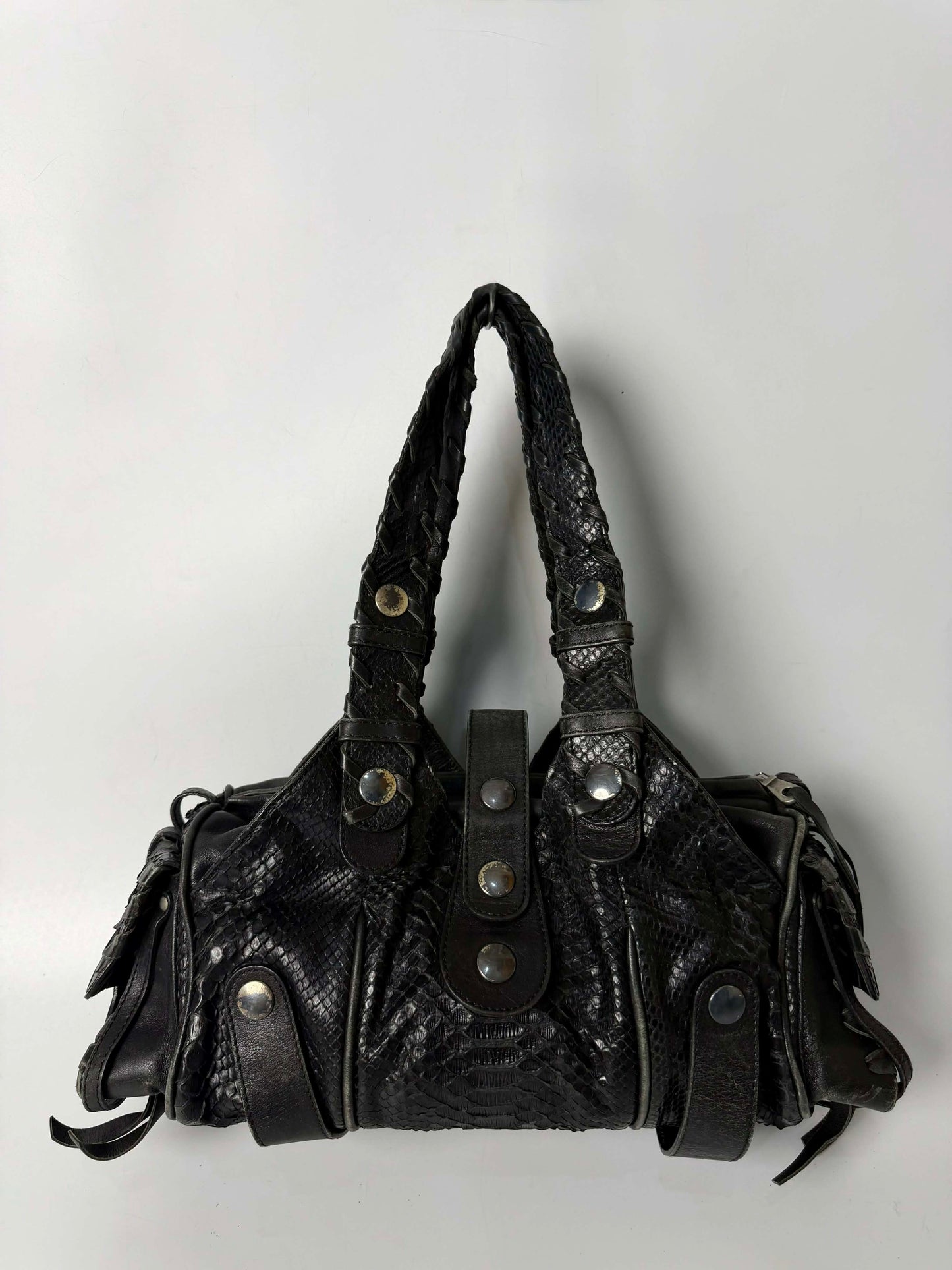 Chloe Black Python Silverado Satchel Bag
