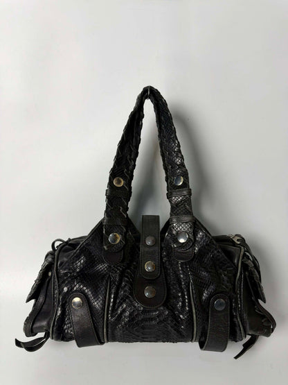 Chloe Black Python Silverado Satchel Bag