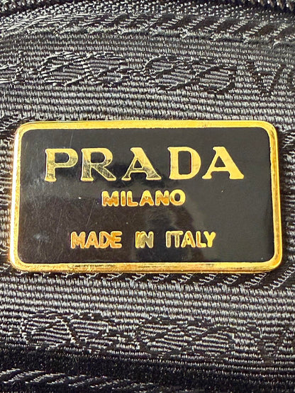 Vintage Prada Black Handbag Gold Hardware