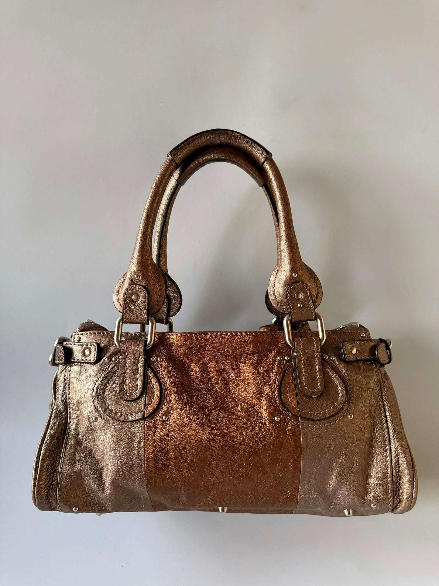 Chloe Metallic Bronze Panddington Satchel Bag