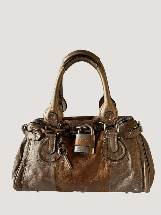 Chloe Metallic Bronze Panddington Satchel Bag
