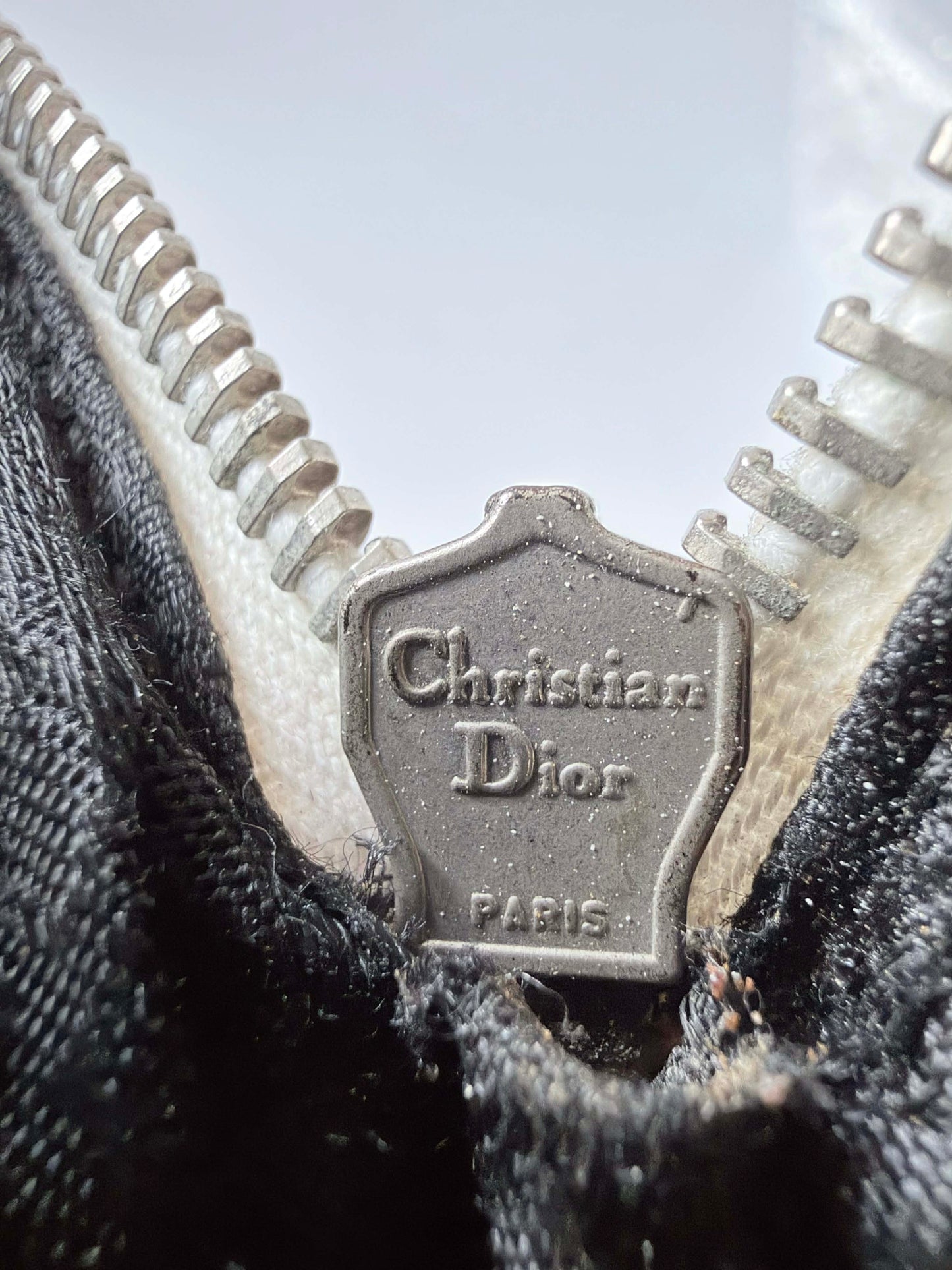 Christian Dior White Leather Logo Charms Boston Handbag