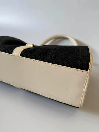 Gucci Jackie Bardot Canvas Shoulder Bag