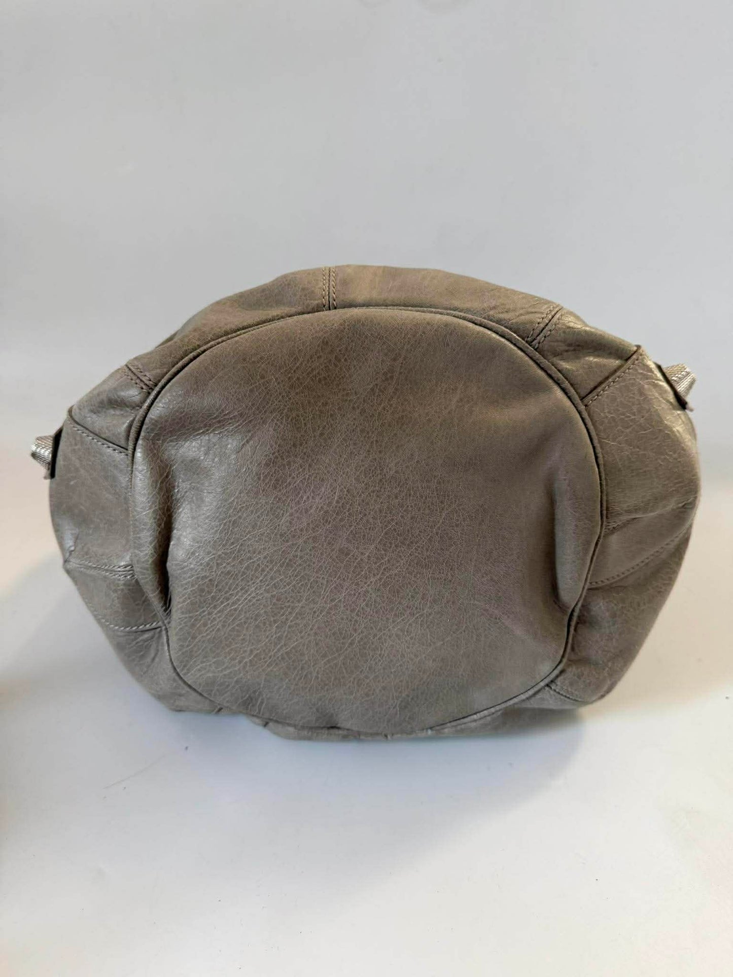 Balenciaga Gray Giant 21 Silver Pompon Bag