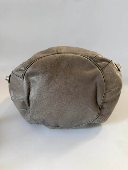 Balenciaga Gray Giant 21 Silver Pompon Bag