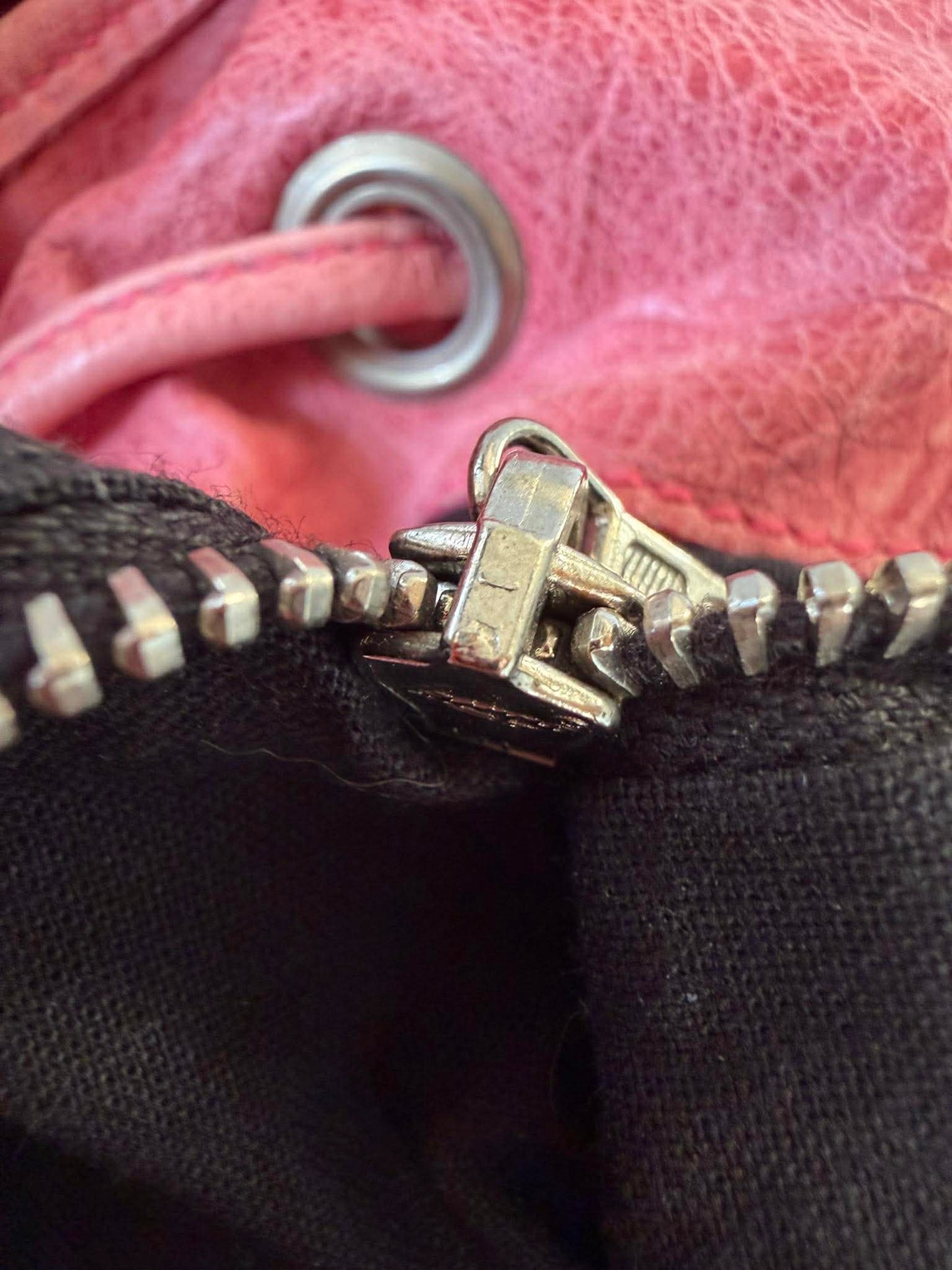 Balenciaga Framboise Giant 21 Silver Pompon Bag