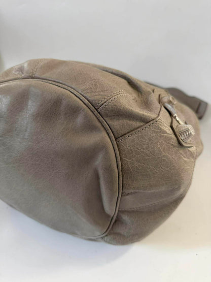 Balenciaga Gray Giant 21 Silver Pompon Bag