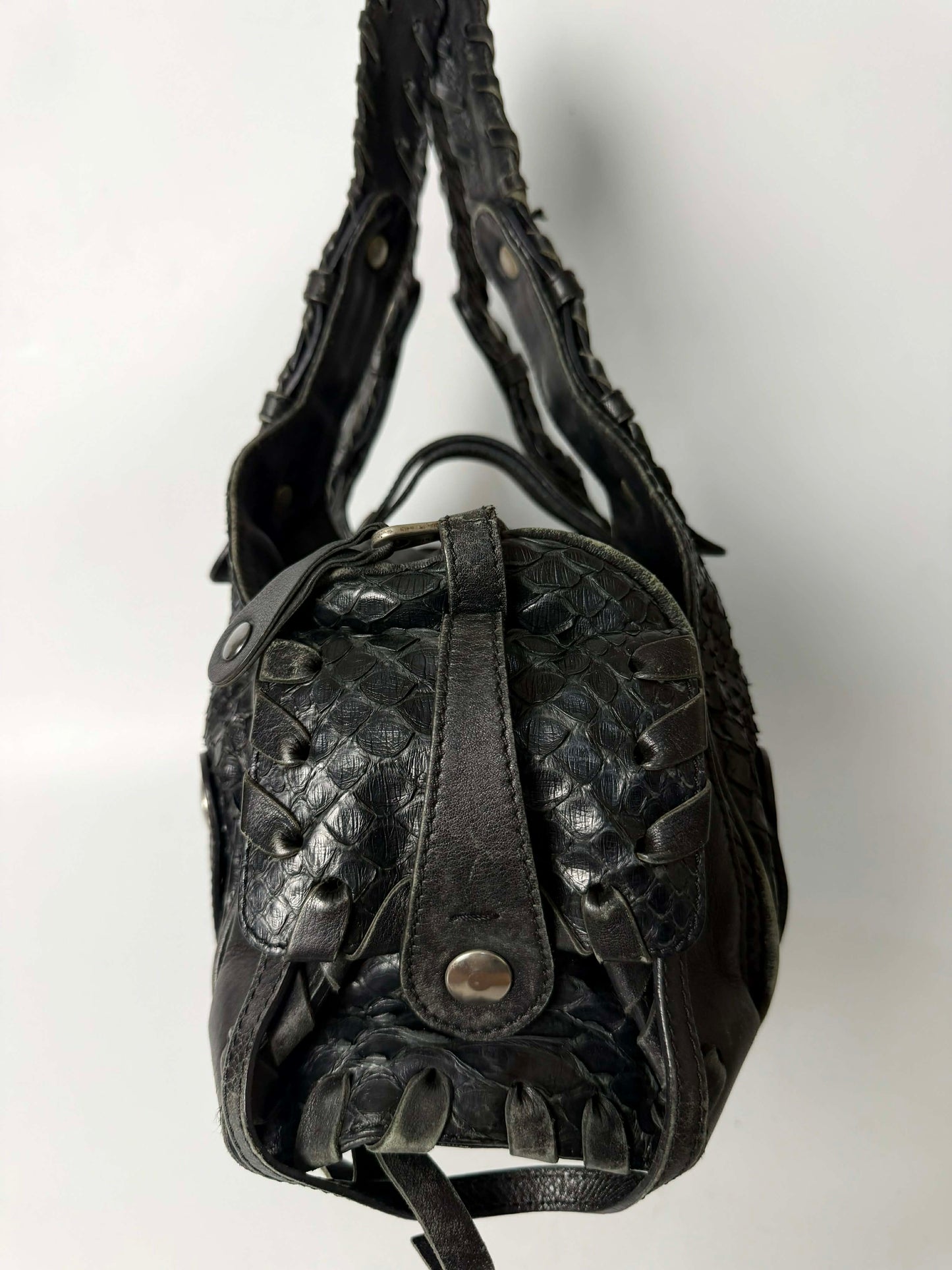 Chloe Black Python Silverado Satchel Bag
