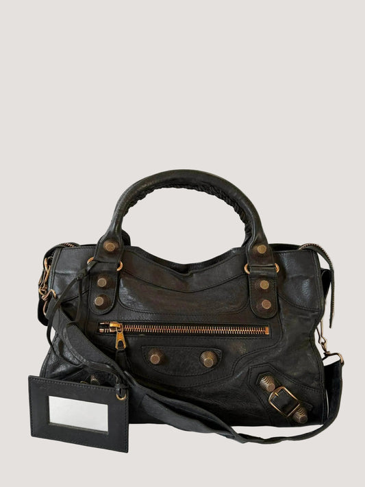 2000’s Balenciaga Black Giant 21 Bronze City Bag