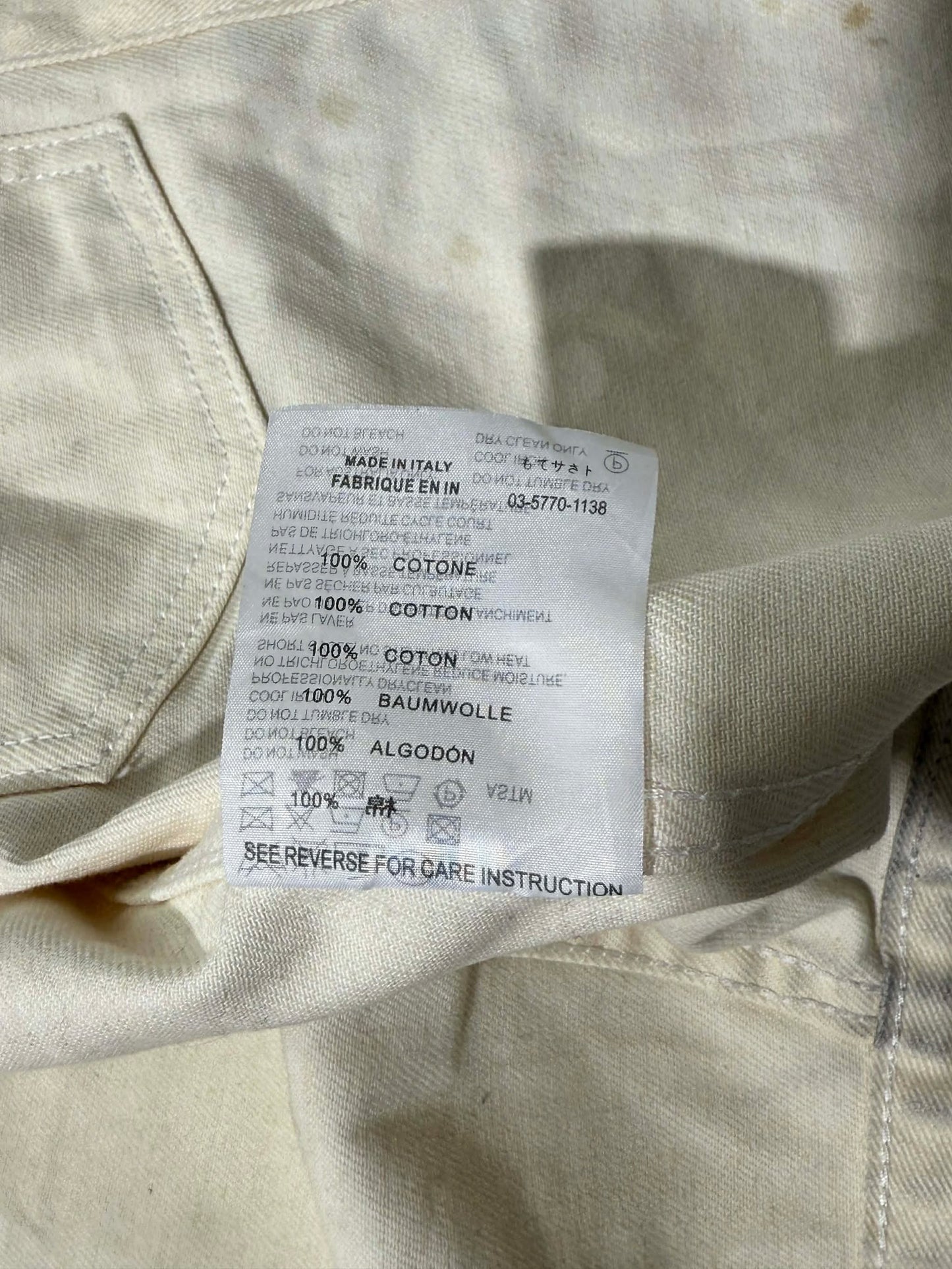 Helmut Lang 2003SS Leather Sleeve Denim Jacket