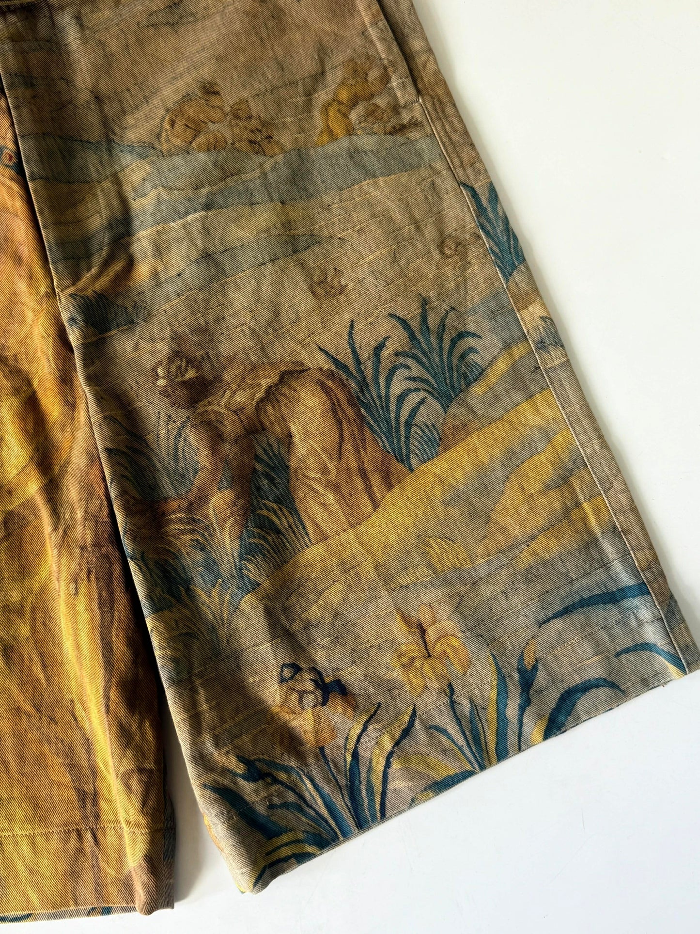 Dries Van Noten Pastoral Tapestry Print Shorts