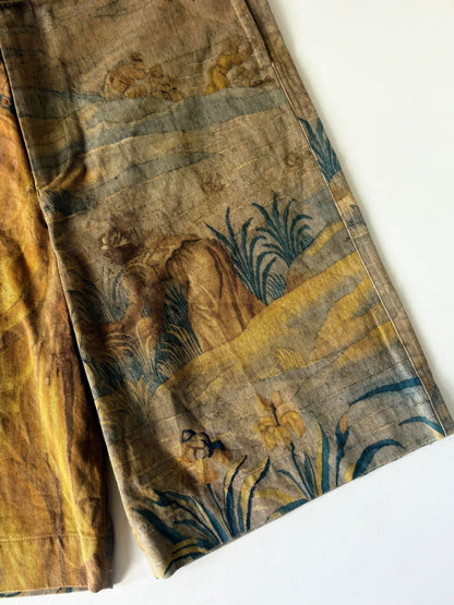 Dries Van Noten Pastoral Tapestry Print Shorts
