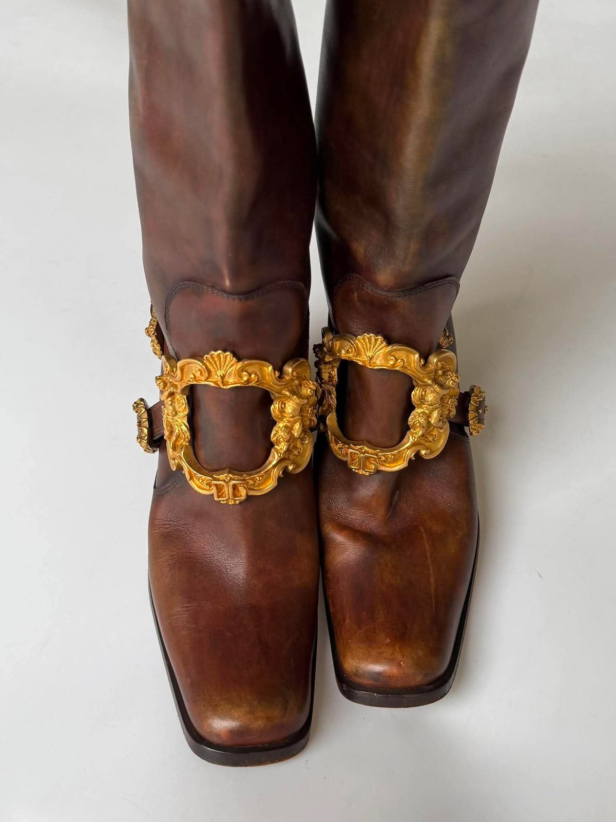 Dolce & Gabbana Fall 2006 Baroque-Embellished Leather Boots