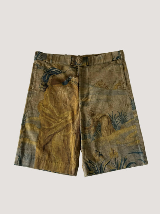 Dries Van Noten Pastoral Tapestry Print Shorts