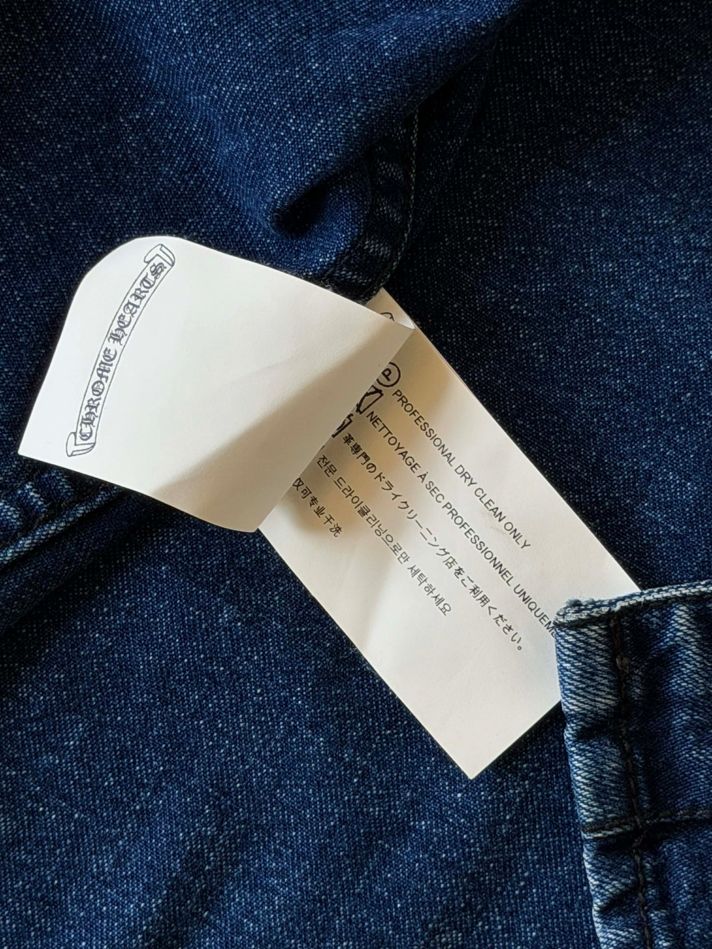 Chrome Hearts Cross-Skin Blue Denim Shirt
