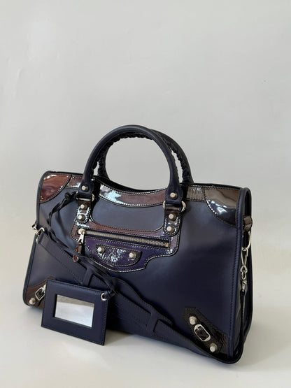 2000’s Balenciaga Purple Motorcycle City Bag