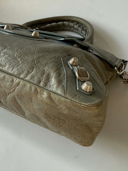 2000’s Balenciaga Gray Giant 12 Silver Classic First Bag