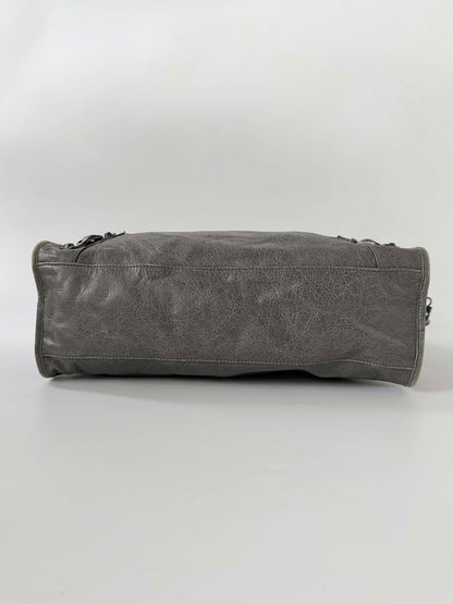 Balenciaga Gris Tarmac Motorcycle City Bag