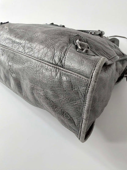 Balenciaga Gris Tarmac Motorcycle City Bag