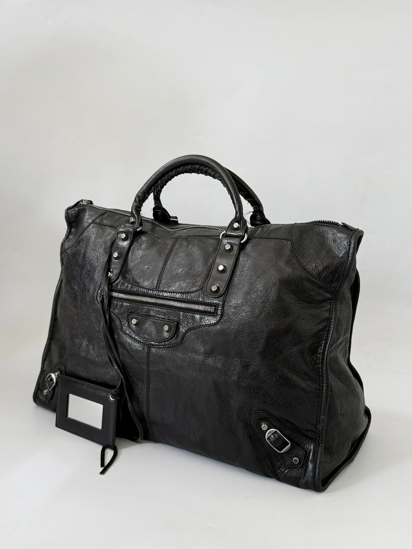 2000’s Rare Balenciaga Black XL Weekender Bag