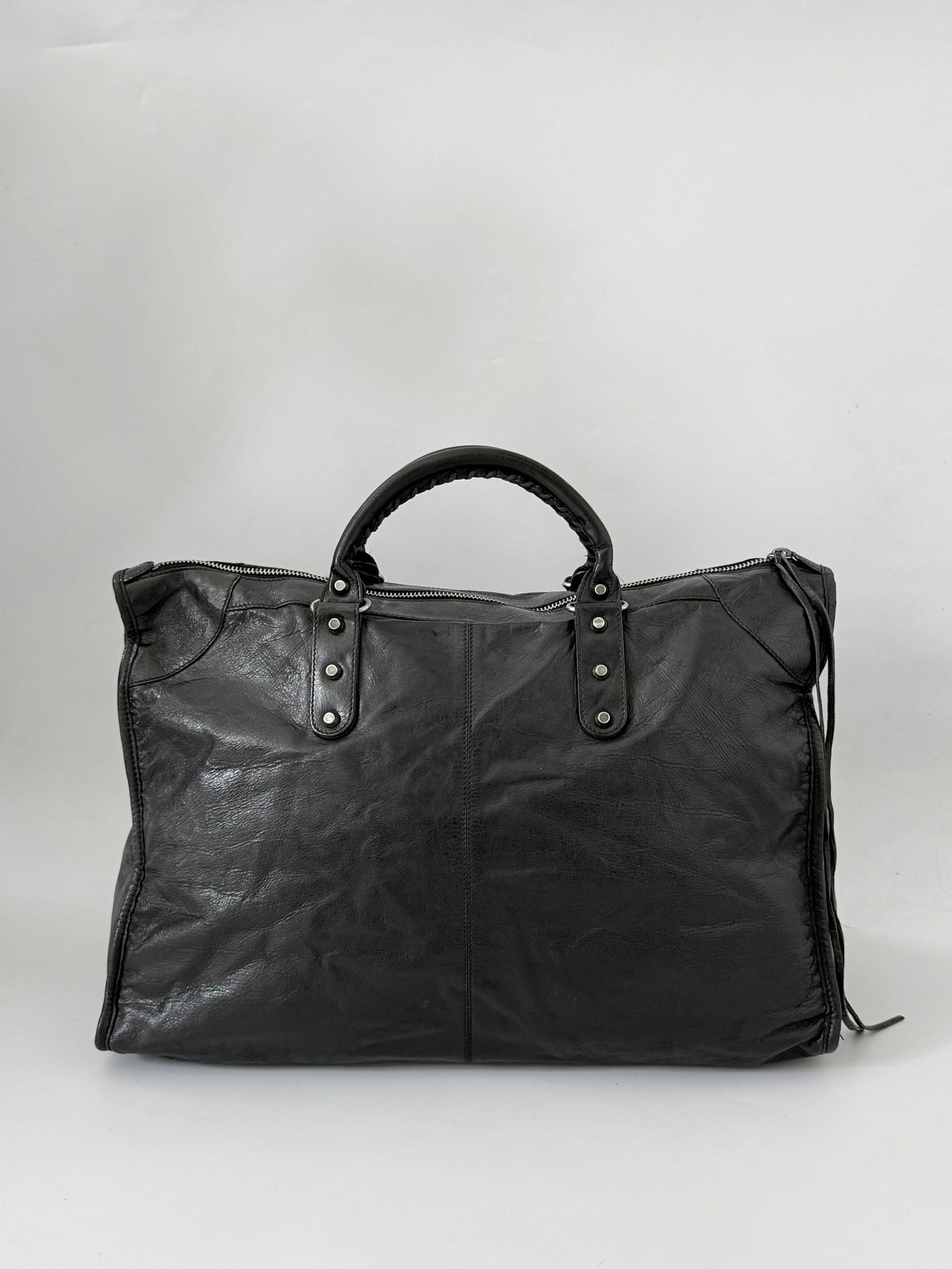 2000’s Rare Balenciaga Black XL Weekender Bag