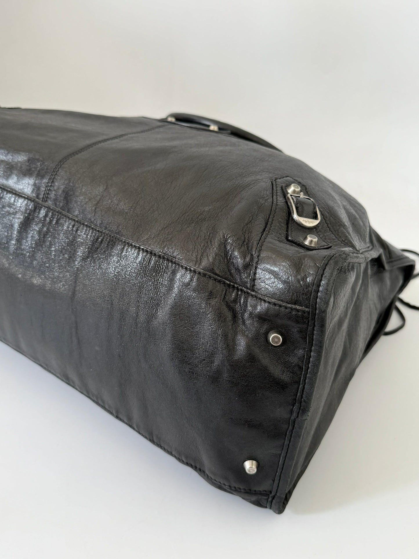 2000’s Rare Balenciaga Black XL Weekender Bag