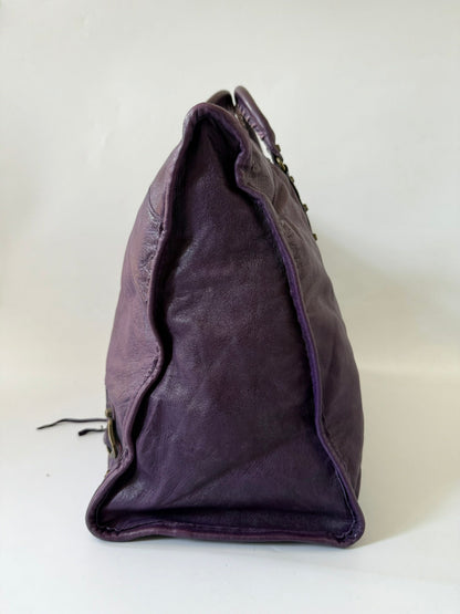 2000’s Rare Balenciaga Purple XL Classic RH Bag