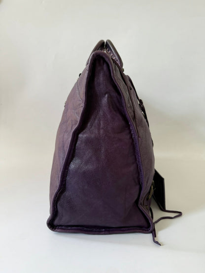 2000’s Rare Balenciaga Purple XL Classic RH Bag