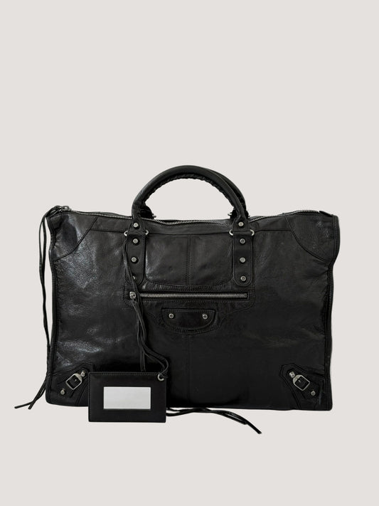 2000’s Rare Balenciaga Black XL Weekender Bag