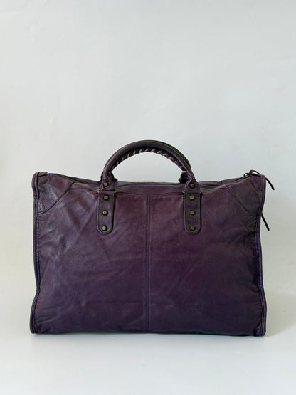 2000’s Rare Balenciaga Purple XL Classic RH Bag