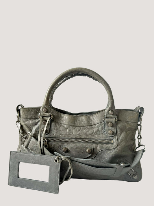 2000’s Balenciaga Gray Giant 12 Silver Classic First Bag