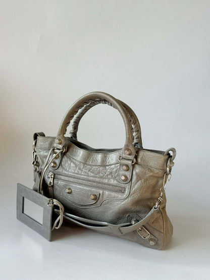 2000’s Balenciaga Gray Giant 12 Silver Classic First Bag