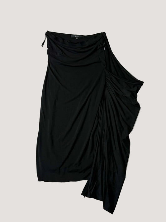 2001 Gucci TomFord Strapless Draped Ruched Wiggle Mini Dress