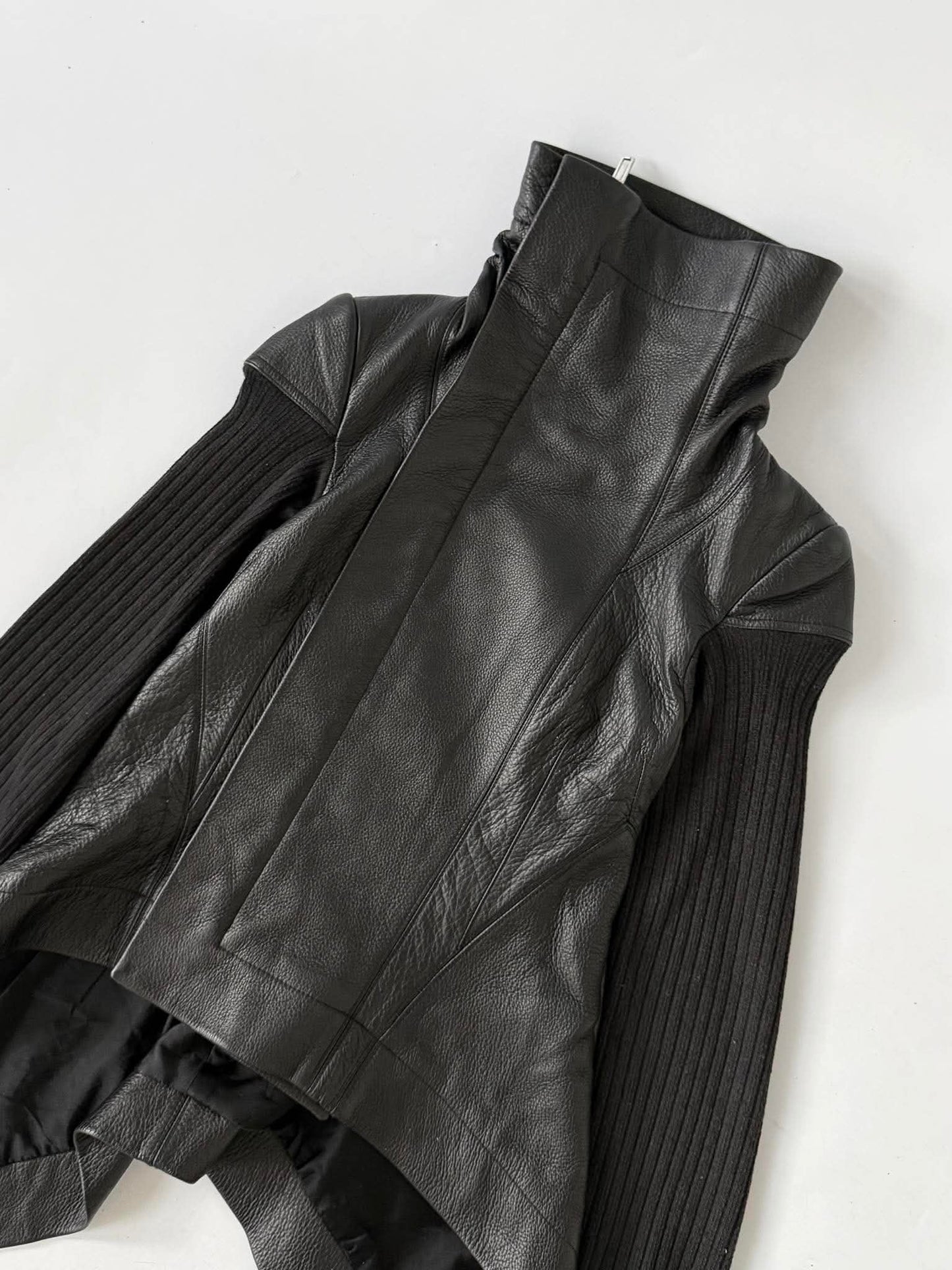 Rick Owens Black Naska Leather Jacket