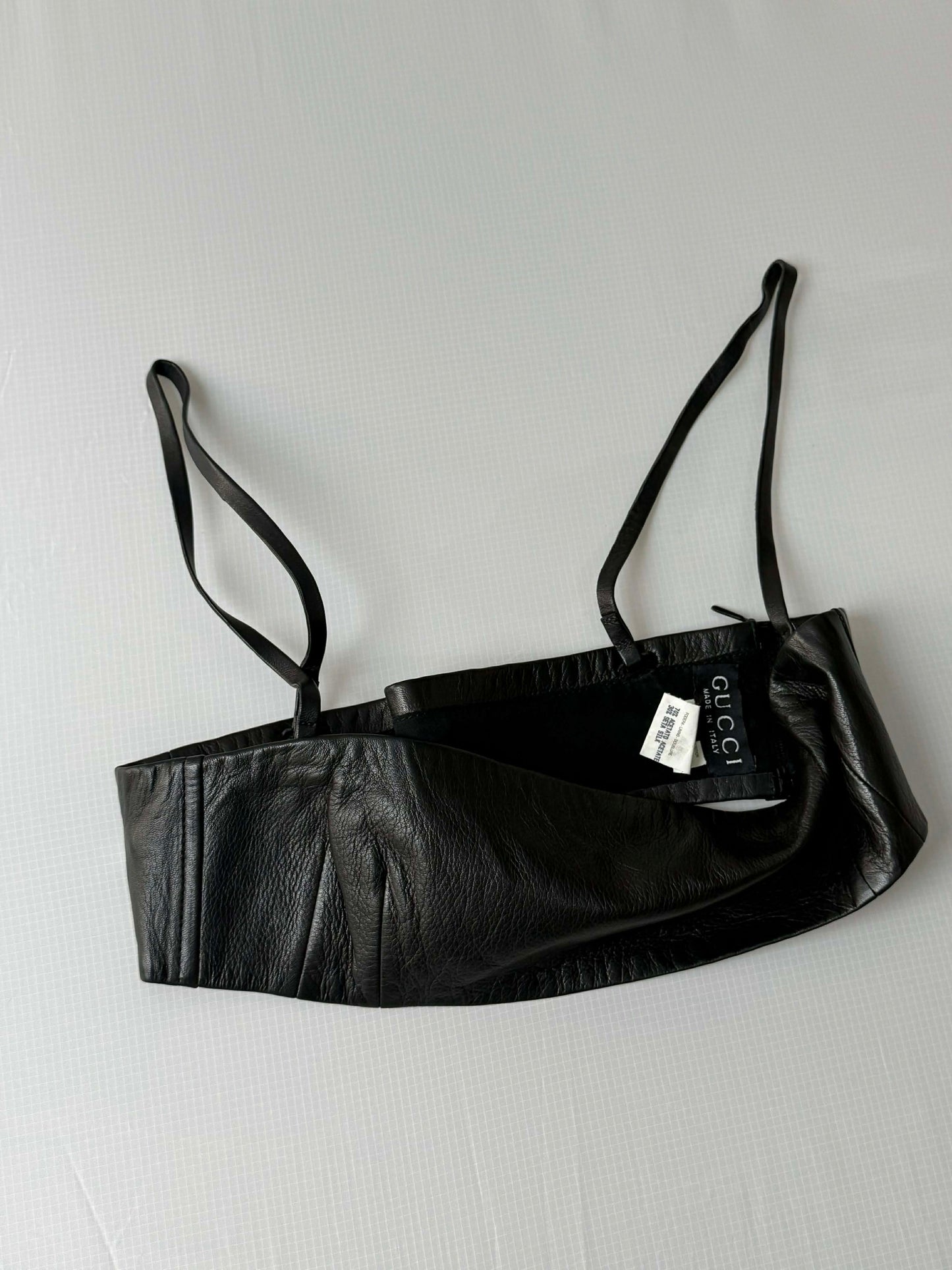 1997-1998 Gucci by Tom Ford Black Leather Tube & Pants Set