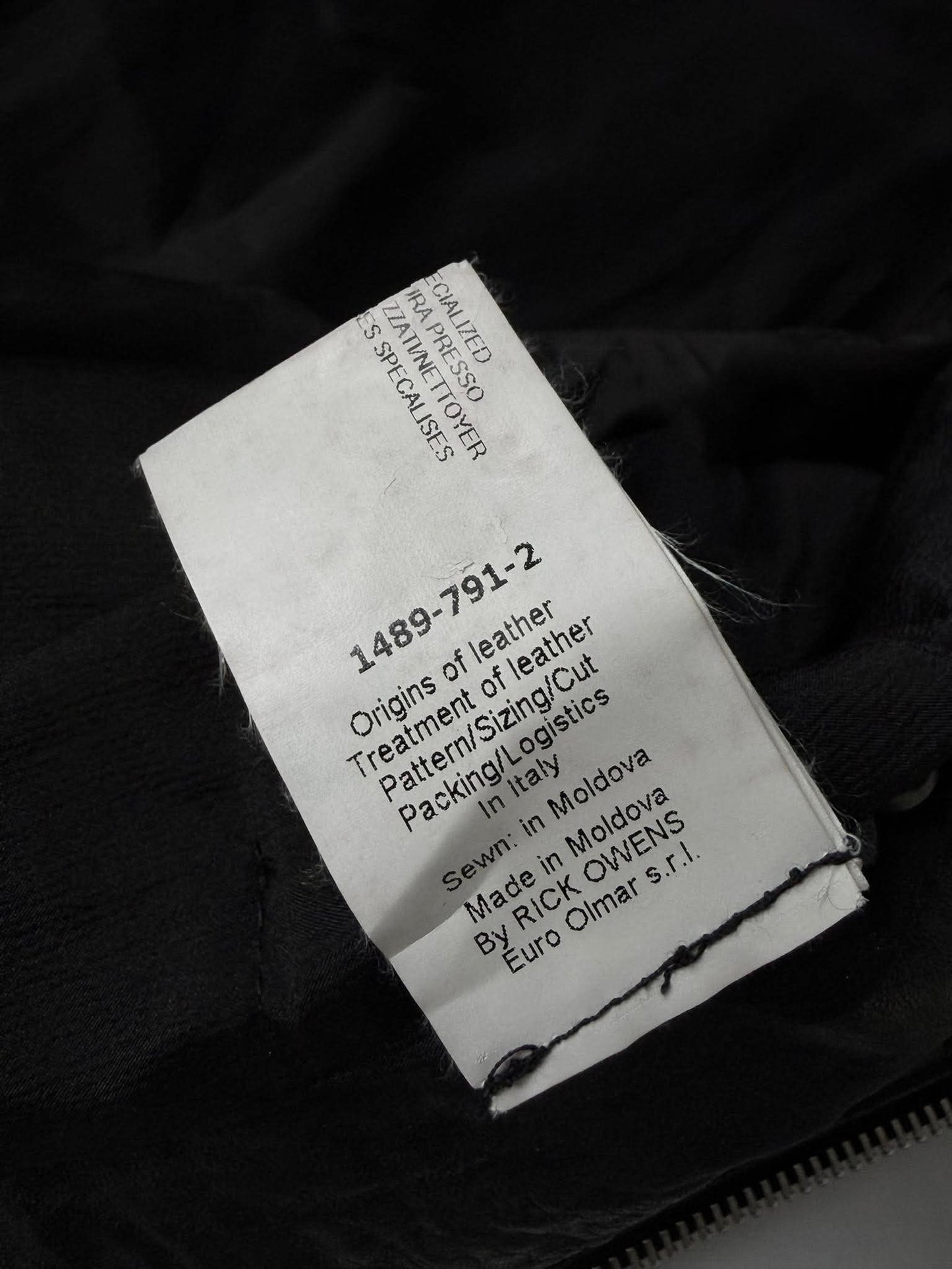 Rick Owens Black Leather Stooges Biker Jacket