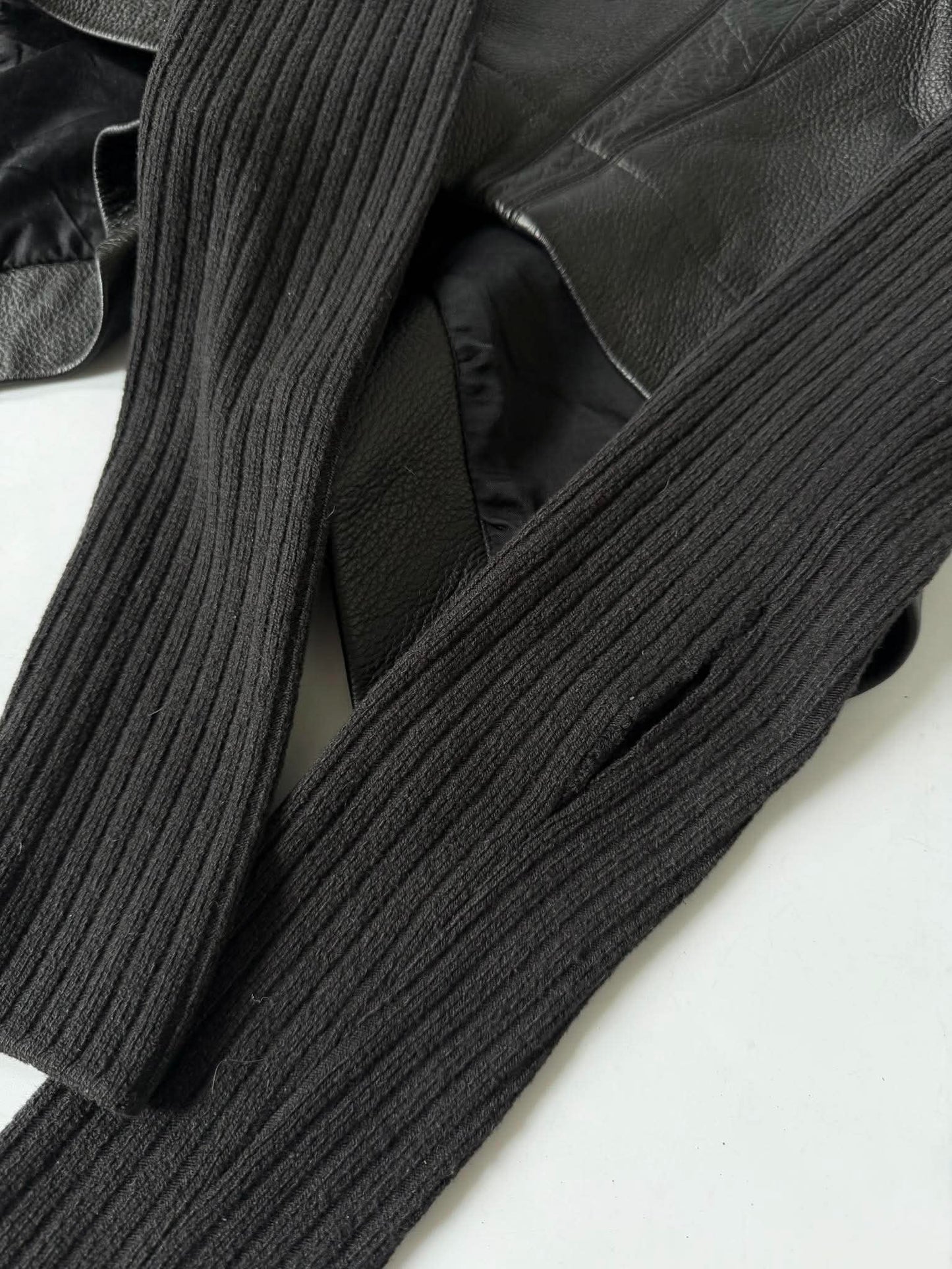Rick Owens Black Naska Leather Jacket
