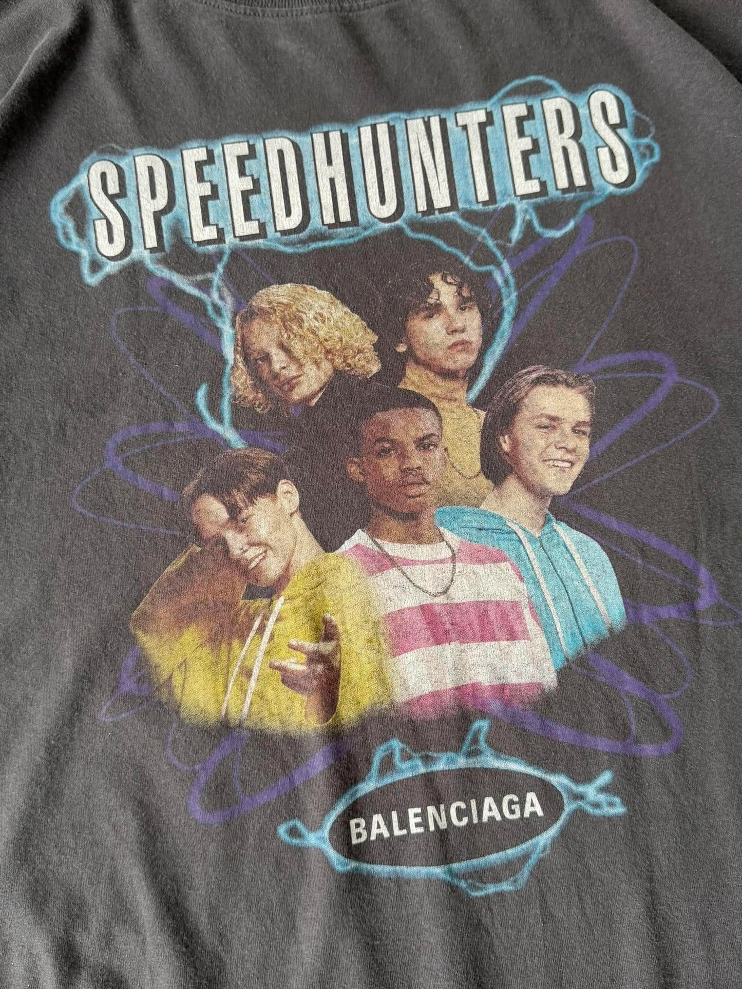 Balenciaga Grey "Speedhunters" Oversized Long-Sleeve T-Shirt