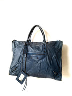 2000’s Balenciaga Navy Blue XL Weekender Bag